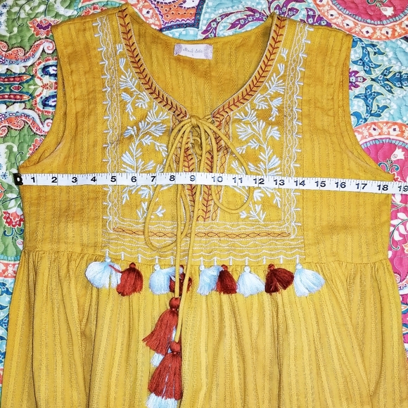 Altar'd State Embroidered Top With Tassel Tie Detail - Picture 4 of 8